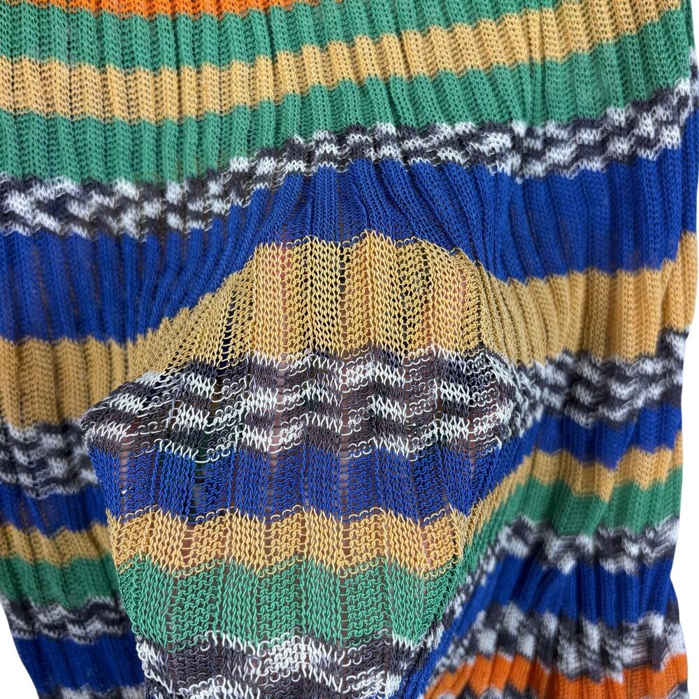 ZARA Multi-Color Crochet Knit Maxi Skirt Medium Boho Eclectic Summer Festival - Picture 4 of 8